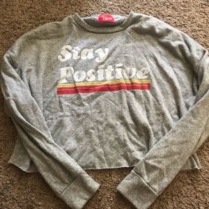 Cropped crew neck